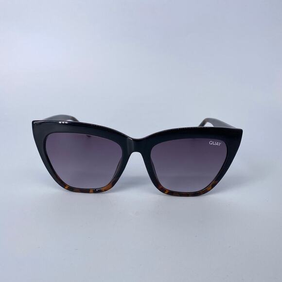 Quay Australia For Keeps Cat Eye Black Tortoise Smoke Sunglasses Women\'s main image 5